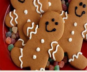 yapboz Gingerbread adam, kurabiye ya da bisküvi gingerbread yapılmış